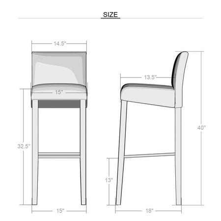 Gymax Set of 2 Fabric Bar Stool Pub Chair Bar Height ...