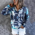 thumbnail image 2 of Sudaderas con capucha y cuello vuelto para mujer, sudaderas con estampado de manga larga, suéteres, Tops con cordón Fridja  FKASFK5017, 2 of 8