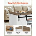 thumbnail image 6 of VEVOR 39.4 in Farmhouse Lift Top Coffee Table,Rustic Center Table with Barn Door and Hidden Storage Compartment, Modern Rectangle Lifting Tabletop for Living Room, Office, Home, Easy Assembly, Brown, 6 of 9