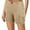 Khaki, variant on frariair Women's Rugged Cargo Style Shorts With Reinforced Belt Loops And Heavy Duty Zippers For Mountain Exploration Activewear Khaki