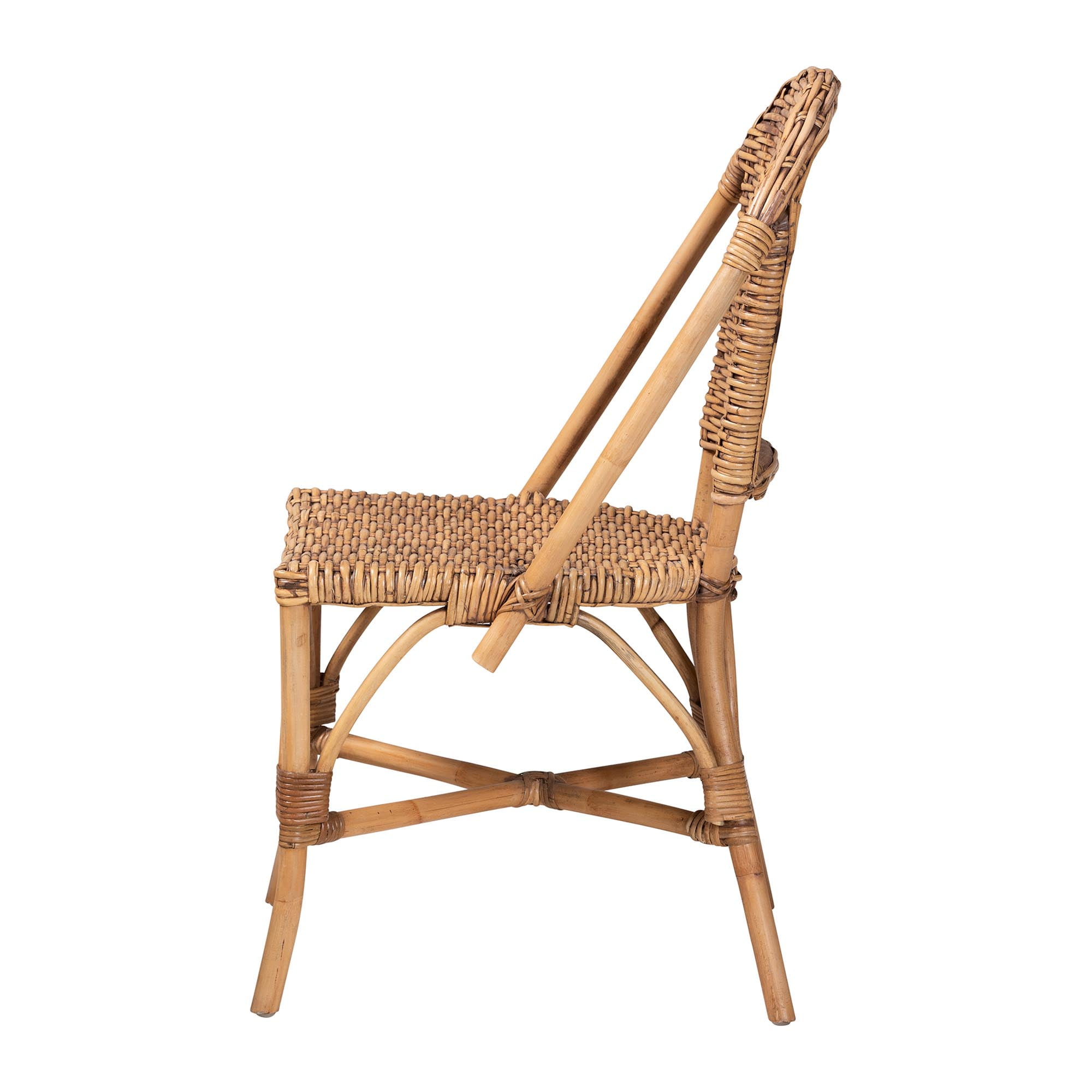 bali & pari Neola Boho Dining Chair, Natural Brown