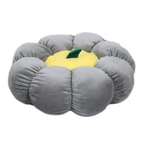Fnyoxu Back to school savings! Cushion for student Throw Pillow for Couch Decorative Cute 3D Pumpkin Round Velvet Cushion for Sofa Bed Chair Floor 15"X15"-Gray