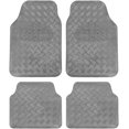 thumbnail image 1 of Alfombrillas universales para coche de 4 piezas (antracita) - Diseño metálico - Resistentes para todo tipo de clima con respaldo de goma RV, 1 of 5