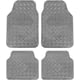 thumbnail image 1 of Alfombrillas universales para coche de 4 piezas (antracita) - Diseño metálico - Resistentes a cualquier clima gracias a su base de goma, 1 of 5