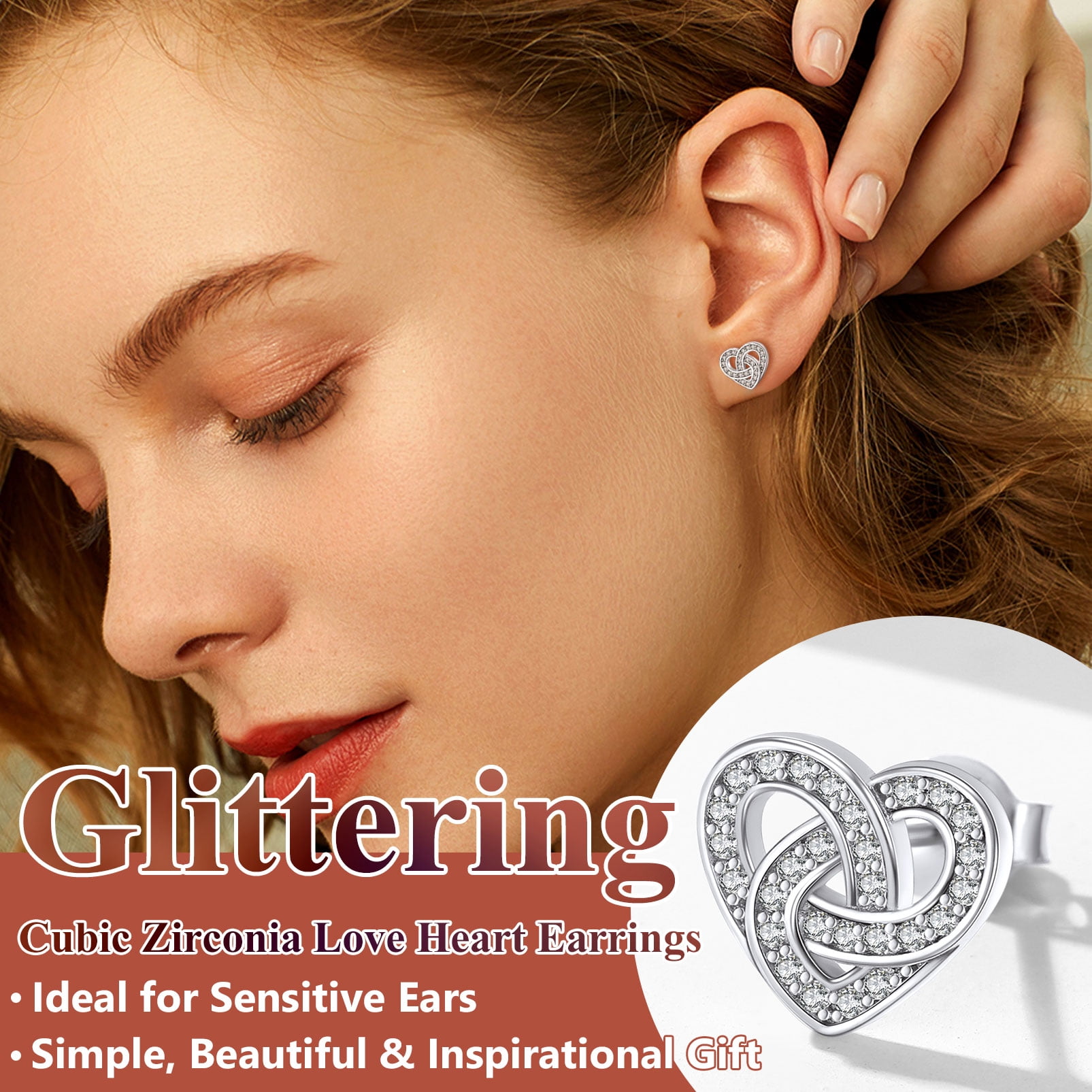Silvora Chain Earrings for Women Solid Silver Dangling Cuban Chains Drop Ear Charms for Her Birthday Valentine's Day Gift