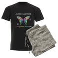 thumbnail image 6 of CafePress - Autism Awareness Butterfly Men's Dark Pajamas - Men's Dark Loose Fit Cotton Pajama Set, 6 of 7