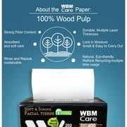 WBM 2-Ply Facial Tissue, Tea Tree Fragrance, 200 Tissues per Pack, Pack of 10, White
