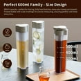 thumbnail image 5 of 600ml/20oz Portable Cold Brew Coffee Maker with 300-Mesh Fine Filter & Airtight Seal, Leak-Proof Geometric Petal Design for Home Use, Iced Tea and Brewer Space Saving Pitcher, 5 of 5