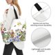thumbnail image 3 of Fotbe Herbs and Wildflowers Bolsa Tote Estética de Lona con Estampado para Mujer - Bolsa Reutilizable de Hombro Casual para Vacaciones, Compras, Trabajo y Gimnasio, 3 of 8