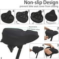 thumbnail image 6 of Comfortable Exercise Bike Seat Cover - C6 Large Wide Foam & Gel Padded Bicycle Saddle Cushion for Women Men, Fits for Peloton, Stationary, Cruiser Bikes, Indoor Outdoor Cycling, Soft, 6 of 7