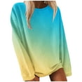 thumbnail image 2 of 2023 Chandail en Molleton Oversize pour Femmes Mode Femme Manches Longues Col Rond Blouse Imprimée Automne Pull Décontracté Tops Coupe Ample Tops pour Femmes, 2 of 5