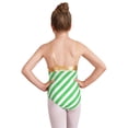 thumbnail image 3 of inhzoy Kids Girls Christmas Dance Leotard Candy Cane Striped Ballet Dance Bodysuit Green 8, 3 of 6