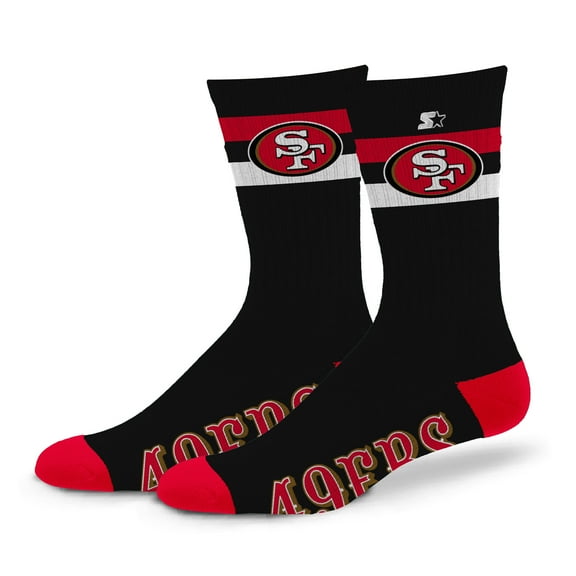 Unisex Starter San Francisco 49ers Team Color Two-Stripe Crew Socks