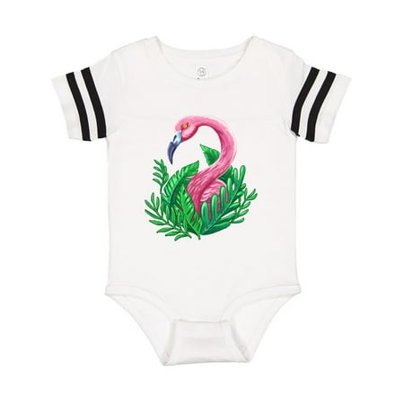 

Inktastic Flamingo and tropical plants Gift Baby Boy or Baby Girl Bodysuit