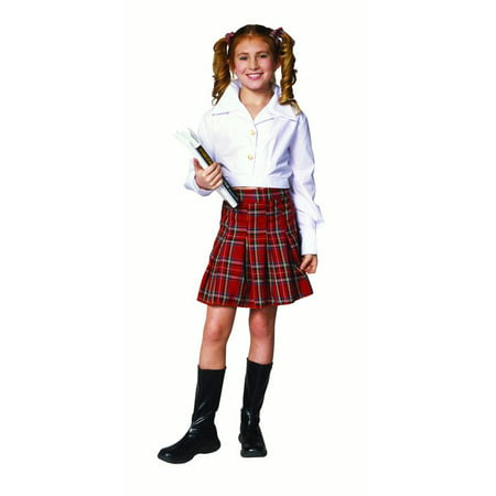 School Girl Top & Skirt Child Costume