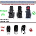 thumbnail image 2 of Zinc Alloy Key Fob Cover,Keychain,Full Protection Car Key Case for Benz A B C E S R V G M ML CLA CLS GLA GLC GLE GLS SL SLC GLK GL SLK Class Smart Keyshell Accessories,Gun Color,For Mercedes Benz A, 2 of 7