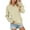 Beige, variant on UJNDER Women's Pullover Sweatshirt Soft Thermal Winter Wear Cozy Oversized Crewneck Top with Pockets for Casual Athletic Comfort Yellow L