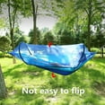 thumbnail image 4 of Camping Hammock with Mosquito Net, Hammocks with Tree Straps Carabiners, 1 & 2Persons Outdoor Portable Tree Straps Swing Hammock, Nylon Parachute Material Hammocks, Blue, 4 of 6