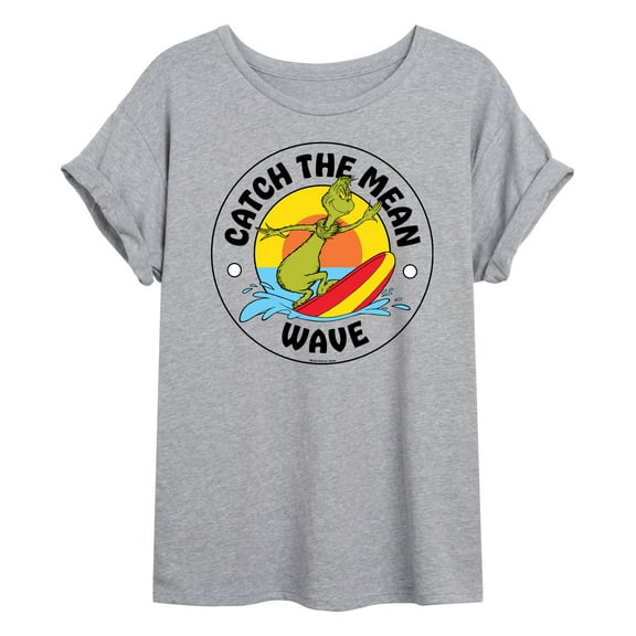 The Grinch - Catch The Mean Wave - Juniors Ideal Flowy Muscle T-Shirt
