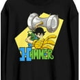 thumbnail image 2 of Hammer Stud Hammer Hand Pose Crew Neck Long Sleeve Black Adult Sweatshirt-3XL, 2 of 3