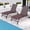 Brown, variant on Patio Chaise Lounge Chair with Wheels, Set of 2 Outdoor Lounge Chairs with Adjustable Backrest, Waterproof Poolside Lounge Chairs