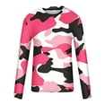 thumbnail image 4 of VBTAPA Camo Long Sleeve Shirt for Men Crewneck Camouflage T-Shirt Lightweight Hunting Shirts Sport Athletic Workout Tops Prime Big Deal Days Pink L, 4 of 5