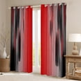 thumbnail image 2 of Red and Black Curtains for Bedroom Living Room for Kids Ombre Red 30%-50% Blackout Curtains (2 Panels, 42 x 54 Inch) Messy Rust Darkening Drapes Decor Abstract Art Window Treatments, 2 of 8