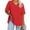 Red, variant on Vivianyo HD Casual Women's Summer Short Sleeve T-Shirt Women's Oversized V-neck Short Sleeved Solid Summer Base Shirt Sports T-shirt