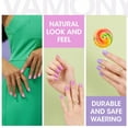 thumbnail image 5 of Vamony Press on Nails Short, 108 Pcs Square Fake Nails, Press-on Nails Kit with Adhesive Tabs, Mani Sticks and Files, Artificial Nails Gift for Girls Women, 4 Packs, Must-try Pink Purple Nails Set, 5 of 10