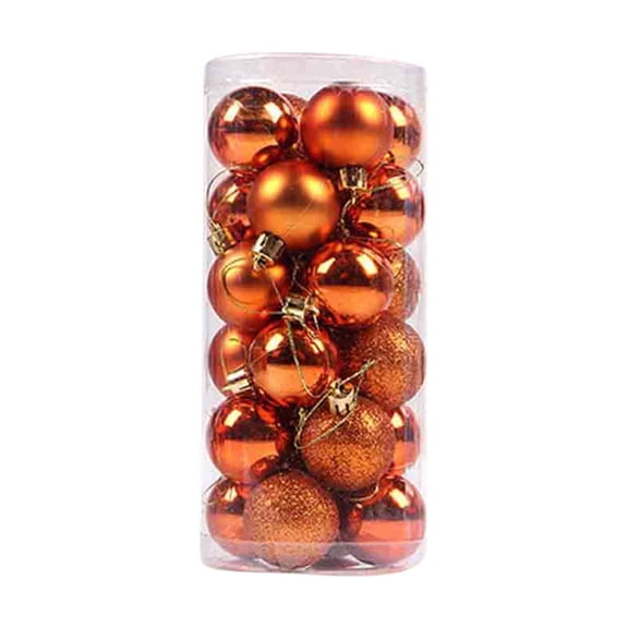 LSLJS Christmas Tree Ball Hanging Ornaments,24 Pcs 1.57 inch Shatterproof Glitter 3 Style Hanging Ball Bauble Sphere, Christmas Decorations for Xmas Tree Christmas Theme Pendant for Party Wedding
