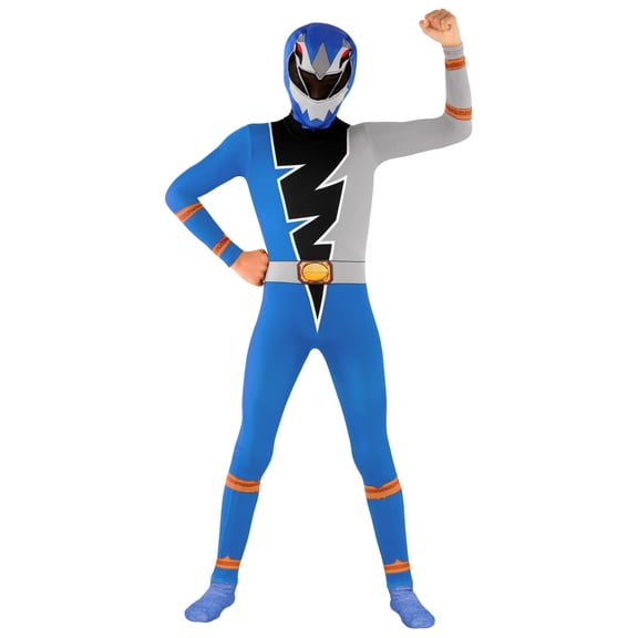 Morphsuits Morphsuits Blue Dino Fury Morphsuit Kids Costume - Power Ranger Costume For Kids - Dino Fury Power Ranger Morphers Halloween Costume For Unisex children Blue Large