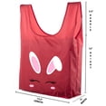 thumbnail image 2 of Easter Basket Bags, Bulk Reusable Grocery Bags, Easter Egg Hunt Tote Bags - Bunny Face, 2 of 2