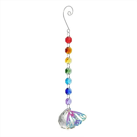 

Crystal Hanging Sun Catcher Rainbow Pendant with Butterfly Ornament for Window Hanging Decor