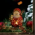 thumbnail image 6 of Christmas Snowman Decoration, Ceramic Snowman Lamp, Colorful Elderly Snowman with LED Light, Cute Festive Ornament for Indoor and Covered Outdoor Use, Red Ceramic Lampshade, 12x8cm Tabletop Decor, 6 of 6
