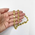 thumbnail image 2 of 18K Yellow Gold Over Silver 8mm Puffed Anchor Mariner Chain Necklace 16"-24", 2 of 8