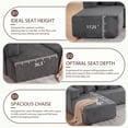 thumbnail image 4 of 146" Oversized U-Shaped Modular Sectional Sleeper Sofa, 5-Seat Convertible Couch with 8 Pillows, Corduroy Upholstery, Magazine Pocket, Dark Gray, 4 of 11