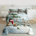 thumbnail image 2 of Castle Fairy Snowman Castle Christmas Comforter Set (Queen), 3-Piece, 2 of 8