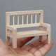 thumbnail image 3 of Sofá de madera sin terminar en miniatura Dollhouse Bench a escala 1:12, 3 of 3