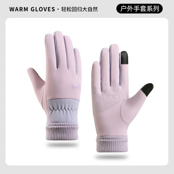 Children's Ski Gloves for Boys and Girls - Fleece-Lined Winter Warmth for Outdoor Activities, Cycling, Sports, Full-Finger Design for Students Playing in the Snow, Touchscreen Compatible