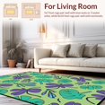 thumbnail image 2 of Flatwoven High Traffic Area Rug, Whimsical Tropical Leaves Area, Non Slip, Stain Resistant, Washable Area Rugs for Living Room, Bedroom(Green, 2X3), 2 of 8