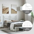 thumbnail image 5 of vidaXL 12" White Full Size Metal Bed Frame with Headboard No Mattress, 5 of 10