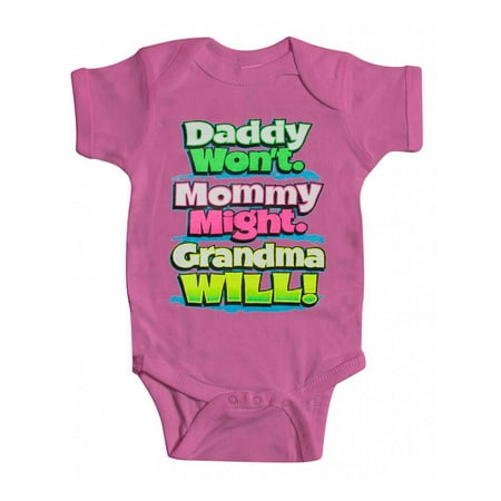 

Baby Grandma Will Bodysuit - Raspberry - 12M