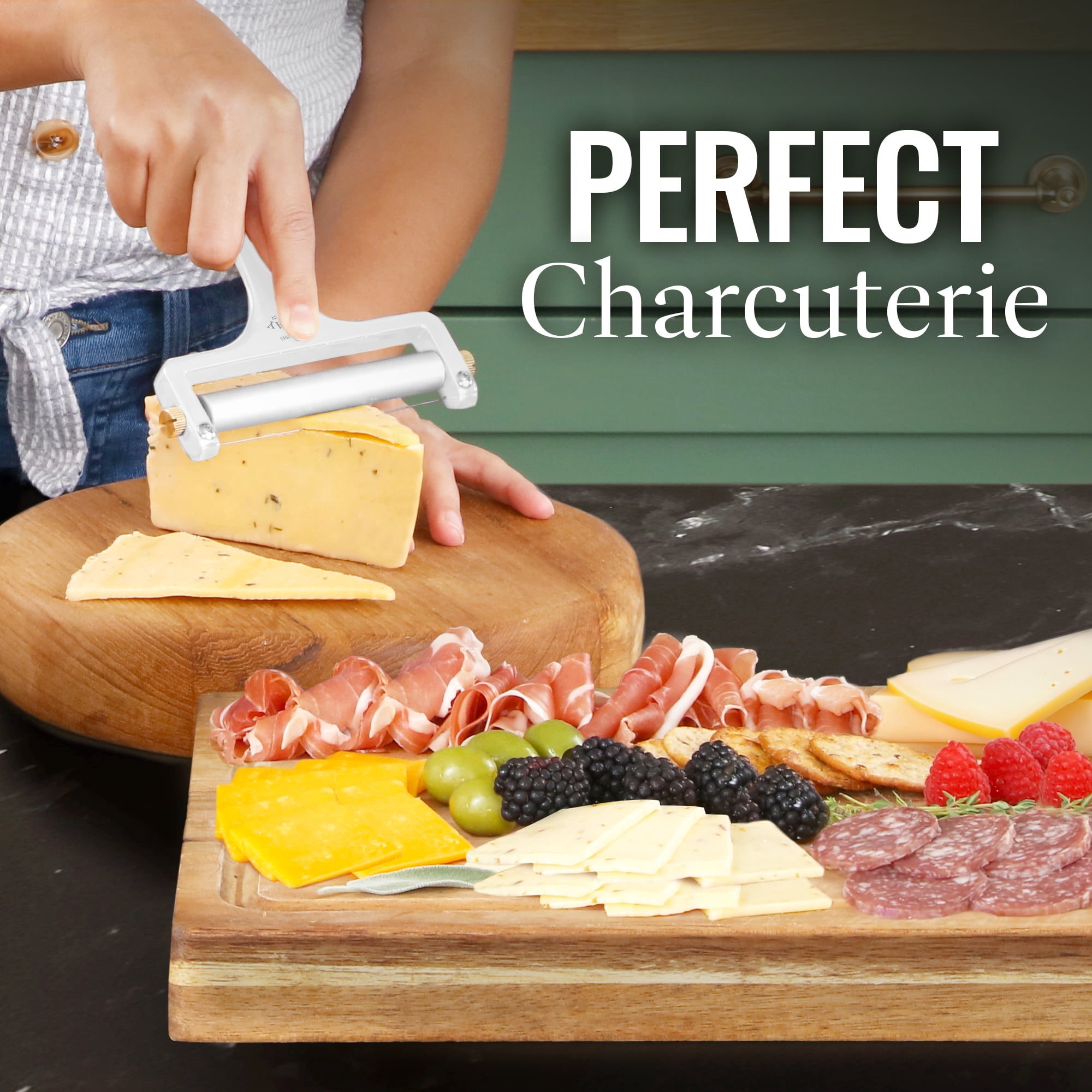 Zulay Kitchen Wire Cheese Slicer - Thumbnail 4