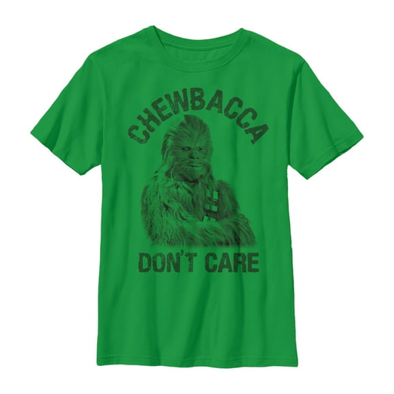 Boy's Star Wars Chewbacca Don't Care  Graphic Tee Kelly Green Medium