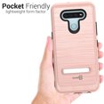 thumbnail image 6 of CoverON LG K51 / Reflect Case with Magnetic Metal Kickstand Protective Hybrid Phone Cover - SleekStand Series, 6 of 7