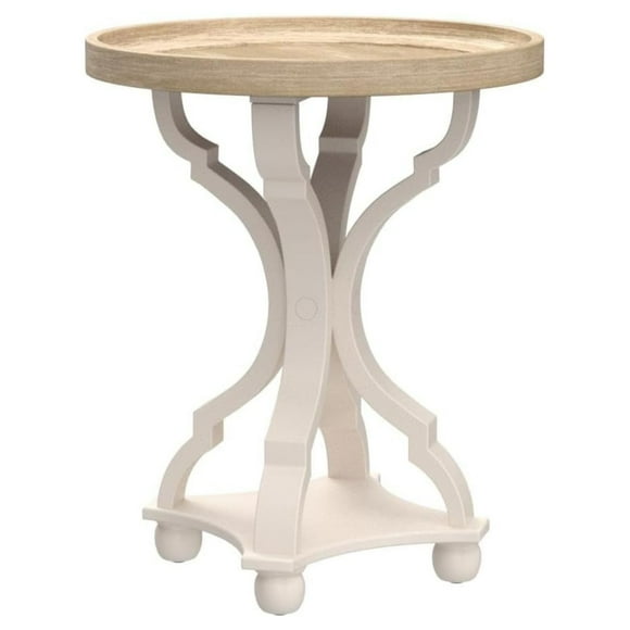 Mesa auxiliar decorativa COZAYH Rustic Farmhouse Cottagecore White