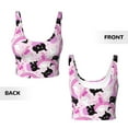 thumbnail image 5 of Fotbe Pink Girl Halloween Pattern Womens' Sports Bra Longline Wirefree Padded with Medium Support Sports Moisture-Wicking Workou Vest,Tank Top-Medium, 5 of 7
