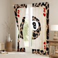 thumbnail image 3 of Erosebridal Leopard Print 8 Ball Playing Card Print Black Out Curtains, Sports Monogram Curtains Pack of 2 (42x63 Each) for Kids Boys and Girls, 3 of 6