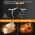 thumbnail image 4 of Horno Asador Eléctrico De 8 Cuartos Con Tapa Autoadhesiva, Horno Asador De Pavo Con Función De Descongelación Y Calentamiento, Bandeja Y Rejilla Extraíbles, Color Negro, 4 of 5
