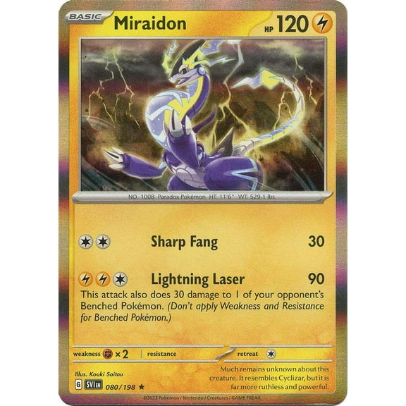 Pokemon Scarlet & Violet Base Set Holo Rare Miraidon #80